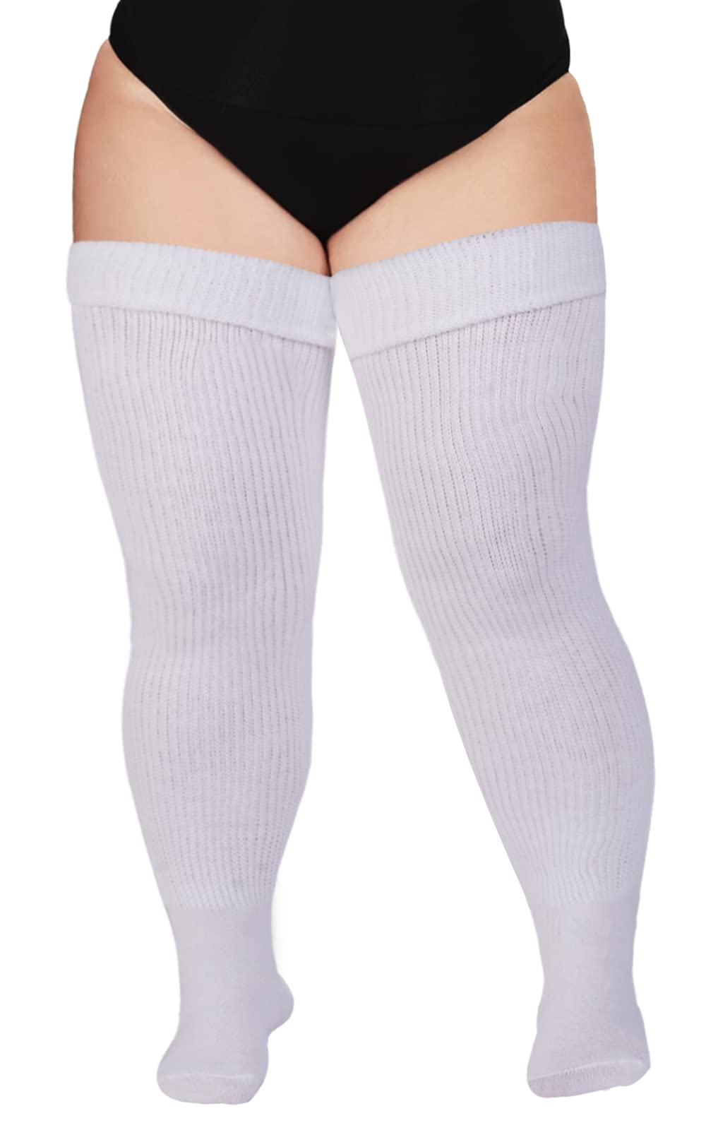 Plus Size Womens Thigh High Socks