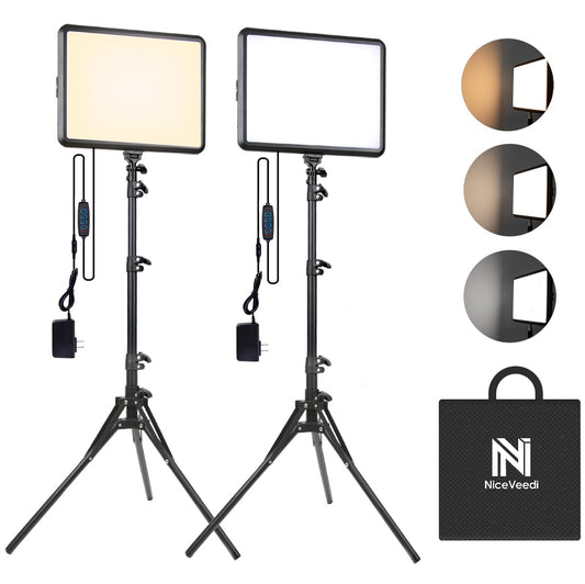 NiceVeedi Studio Light, 2800-6500K Dimmable Photography Lighting Kit