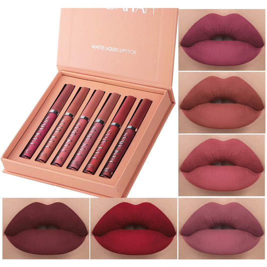 6Pcs Matte Liquid Lipstick Makeup Set