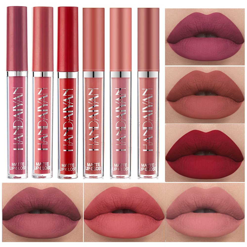 6Pcs Matte Liquid Lipstick Makeup Set