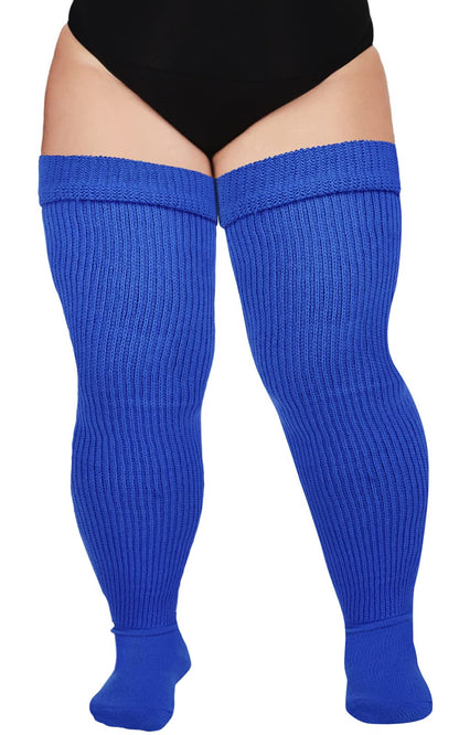 Plus Size Womens Thigh High Socks