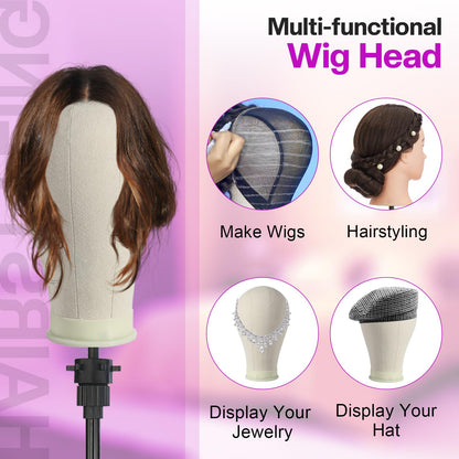 Wig Stand Tripod with Mannequin Head for Wigs