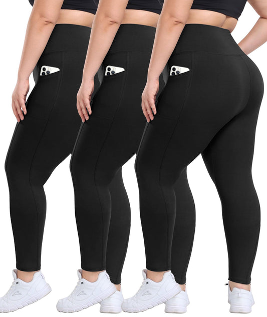 Plus Size Leggings with Pockets for Women