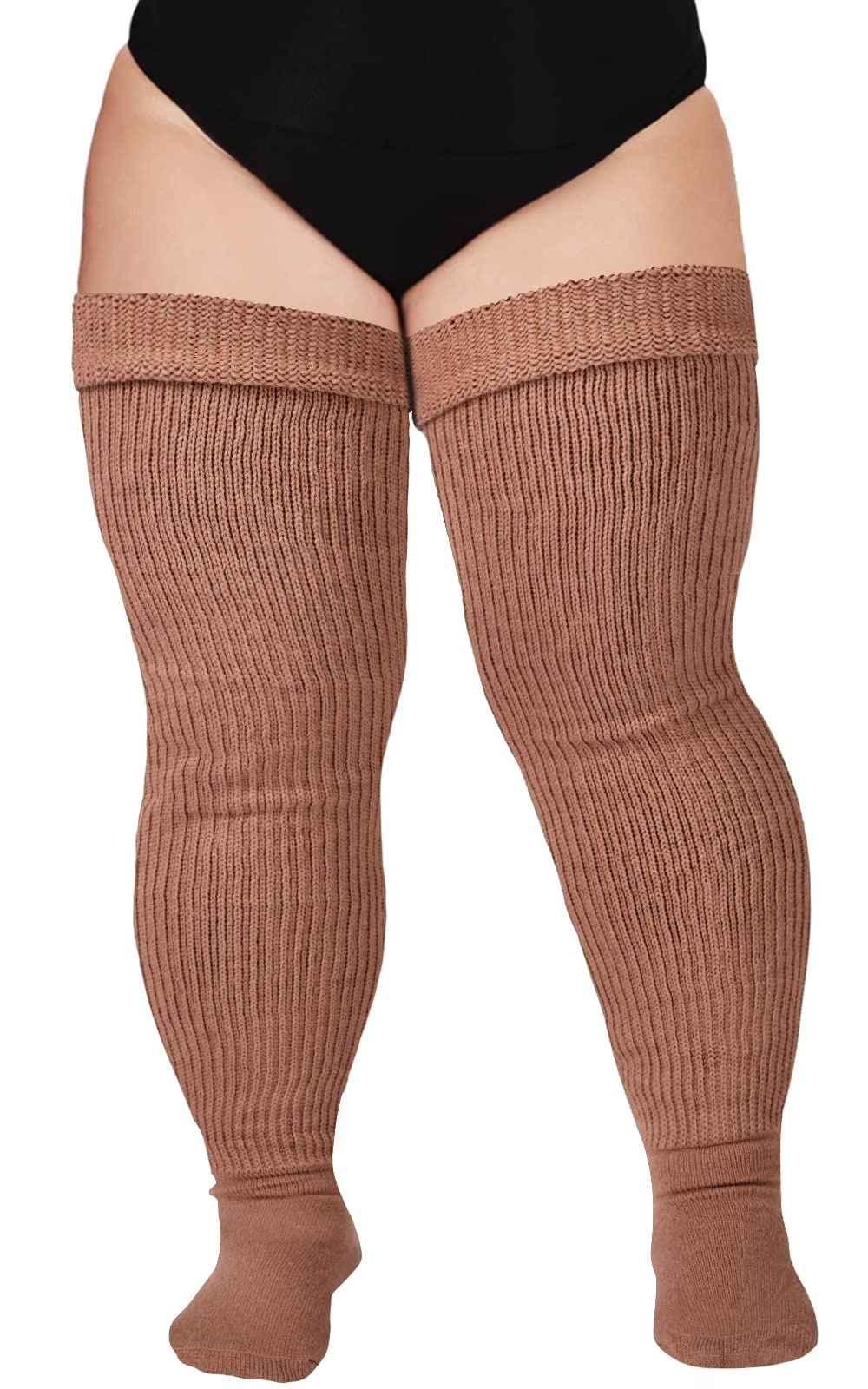 Plus Size Womens Thigh High Socks