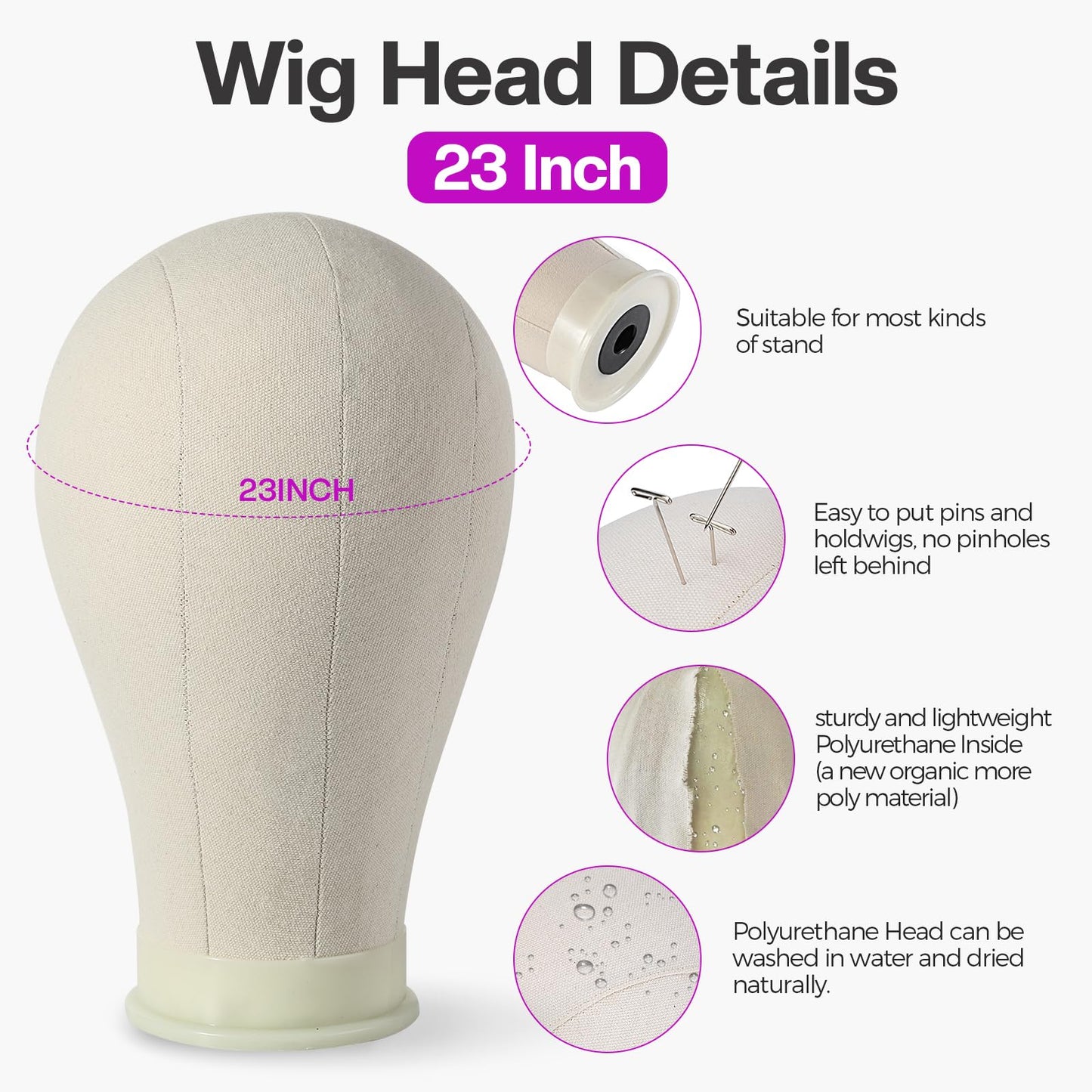 Wig Stand Tripod with Mannequin Head for Wigs