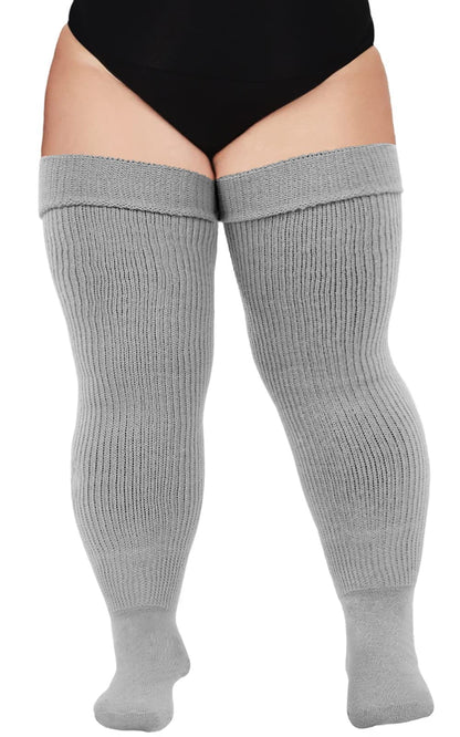 Plus Size Womens Thigh High Socks