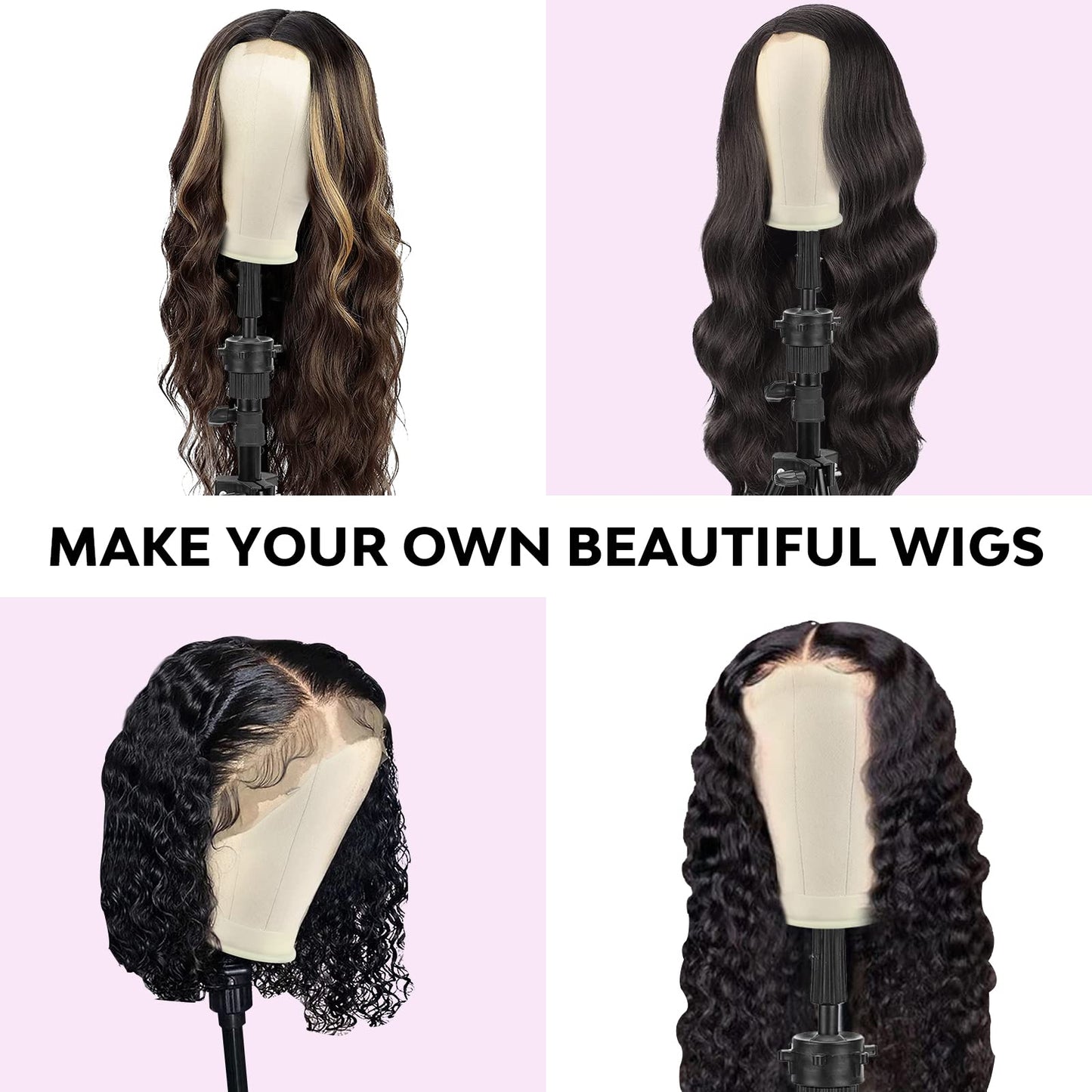 Wig Stand Tripod with Mannequin Head for Wigs