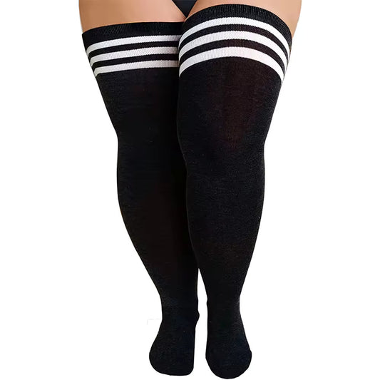 Plus Size Womens Thigh High Socks